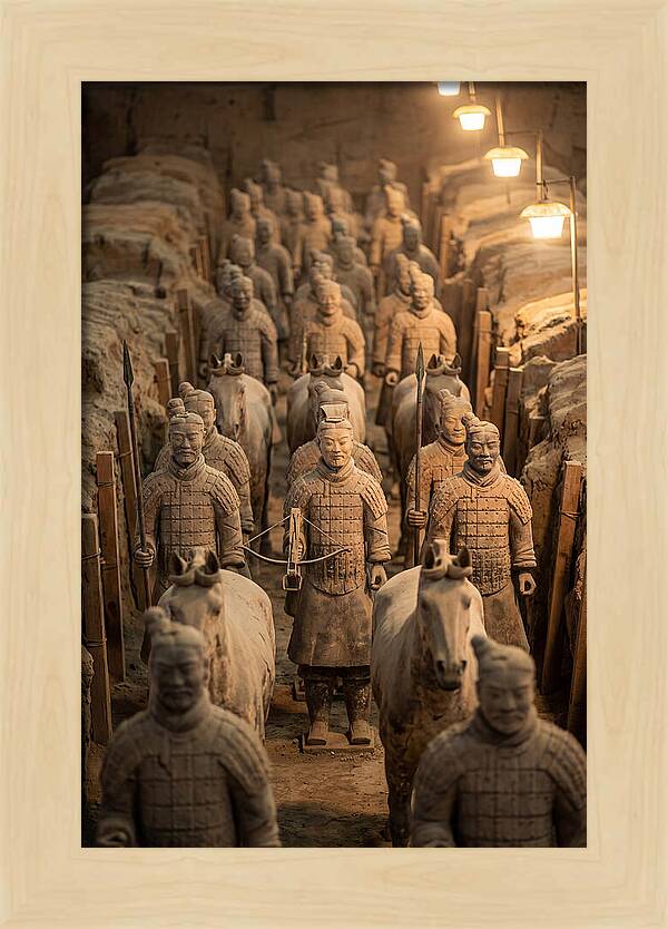 Terracotta Warriors In Excavation Pit