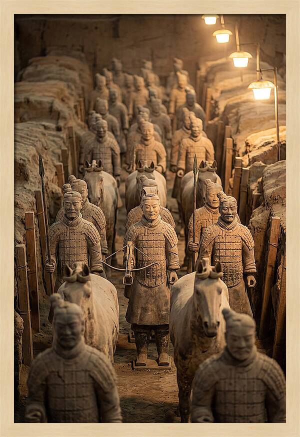 Terracotta Warriors In Excavation Pit