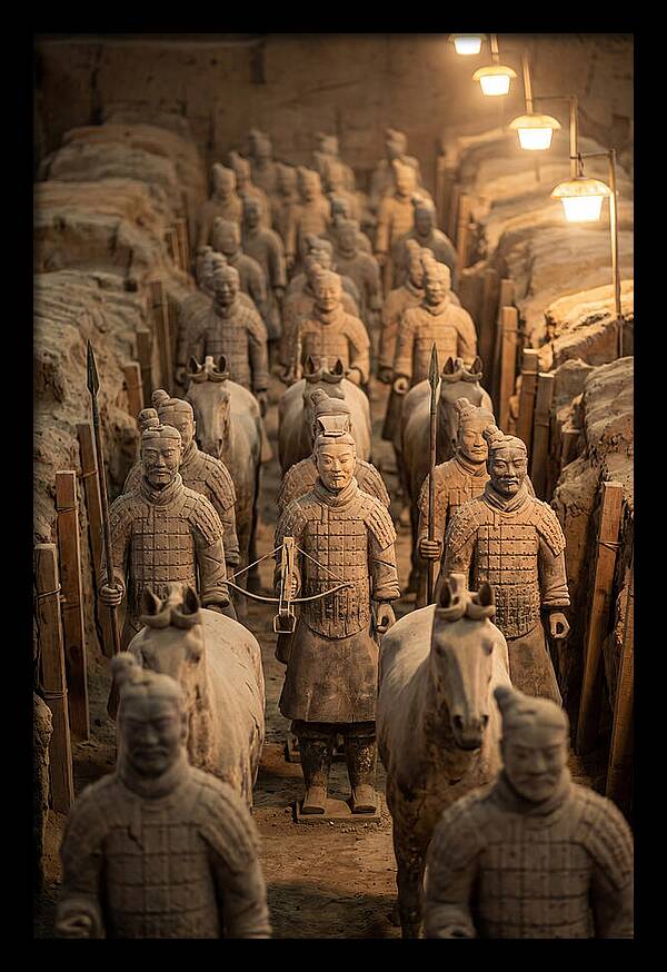 Terracotta Warriors In Excavation Pit