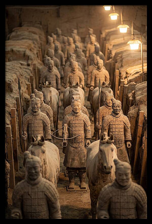 Terracotta Warriors In Excavation Pit