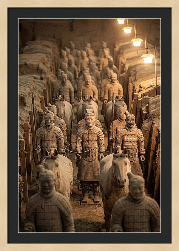 Terracotta Warriors In Excavation Pit