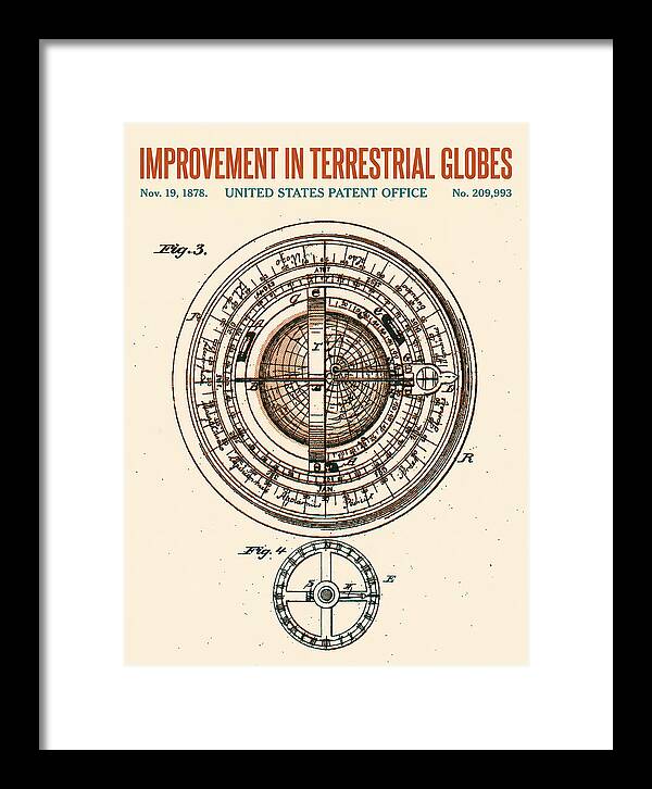 Terrestrial Globe Retro Patent Us209993