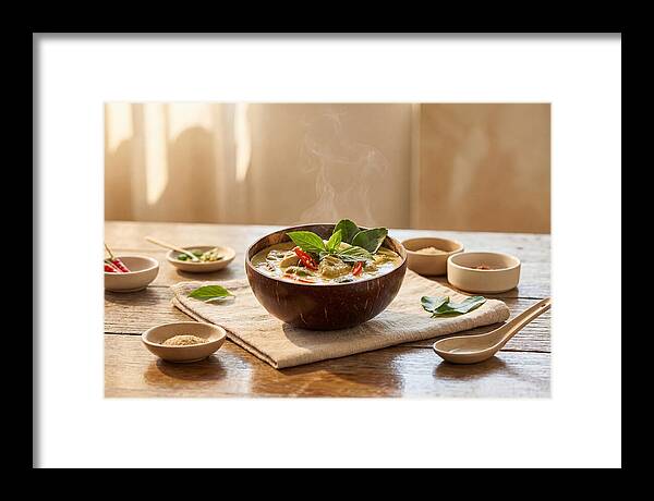 Thai Curry In Coconut Bowl