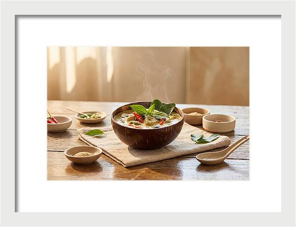 Thai Curry In Coconut Bowl