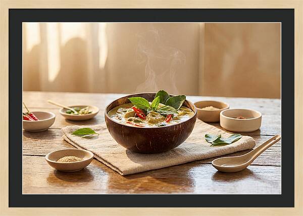 Thai Curry In Coconut Bowl