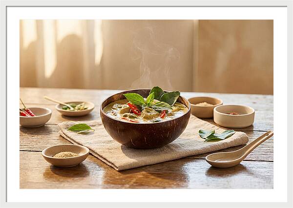 Thai Curry In Coconut Bowl