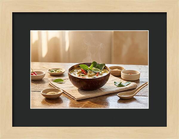 Thai Curry In Coconut Bowl