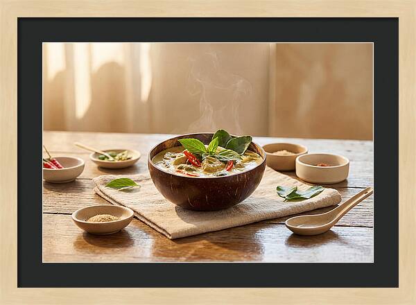 Thai Curry In Coconut Bowl