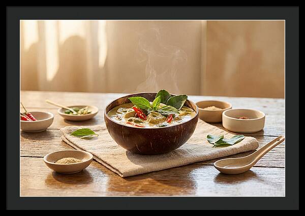 Thai Curry In Coconut Bowl