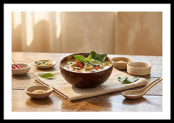 Thai Curry In Coconut Bowl
