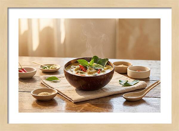 Thai Curry In Coconut Bowl