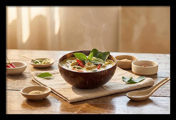 Thai Curry In Coconut Bowl