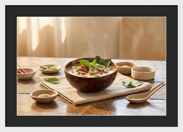 Thai Curry In Coconut Bowl