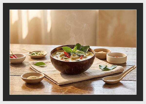 Thai Curry In Coconut Bowl