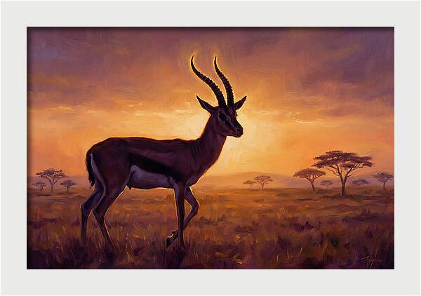 Thomson Gazelle At Sunset