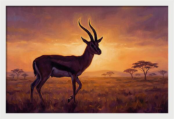 Thomson Gazelle At Sunset