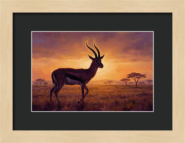 Thomson Gazelle At Sunset