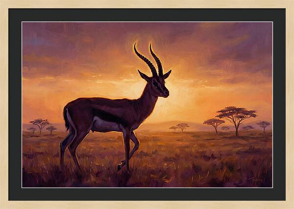 Thomson Gazelle At Sunset