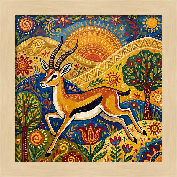 Thomson Gazelle In Vibrant Landscape