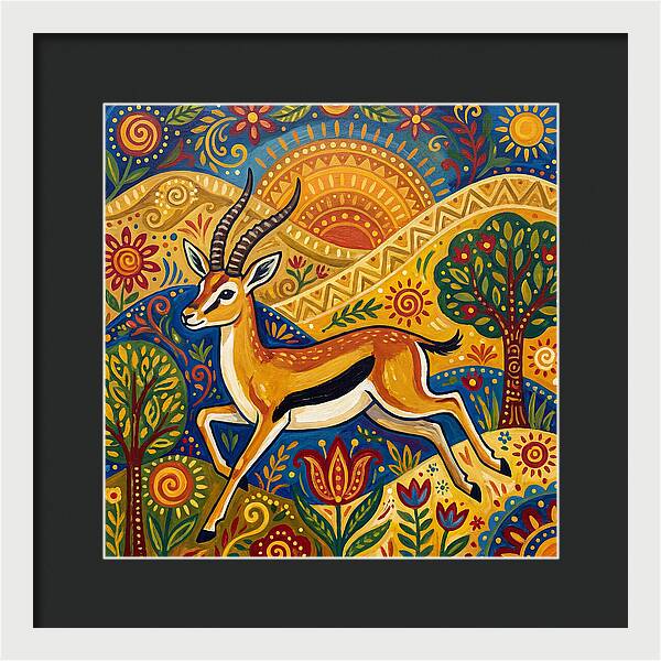 Thomson Gazelle In Vibrant Landscape