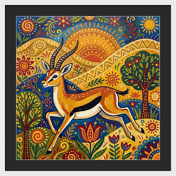 Thomson Gazelle In Vibrant Landscape