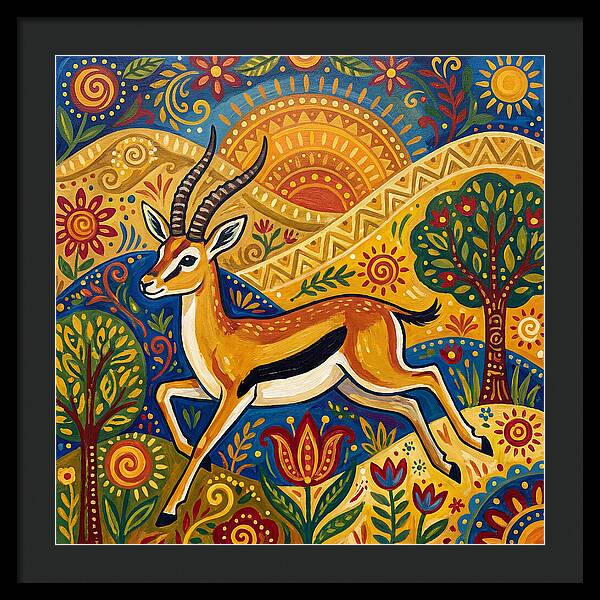Thomson Gazelle In Vibrant Landscape