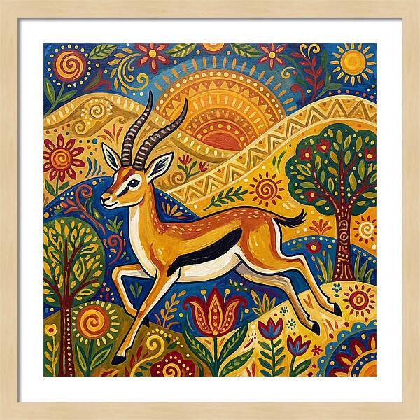 Thomson Gazelle In Vibrant Landscape