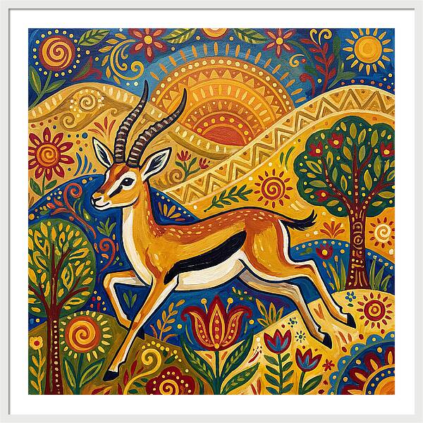 Thomson Gazelle In Vibrant Landscape