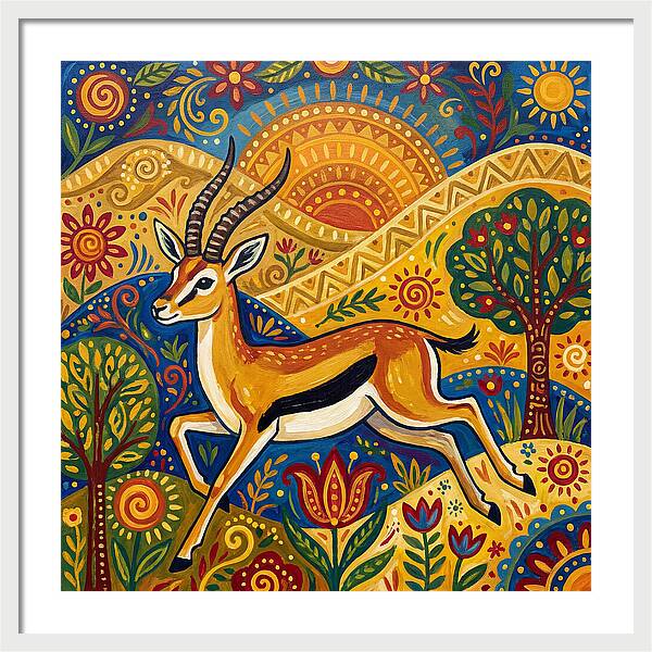 Thomson Gazelle In Vibrant Landscape