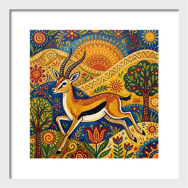 Thomson Gazelle In Vibrant Landscape