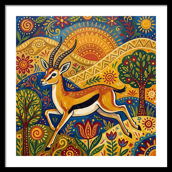 Thomson Gazelle In Vibrant Landscape