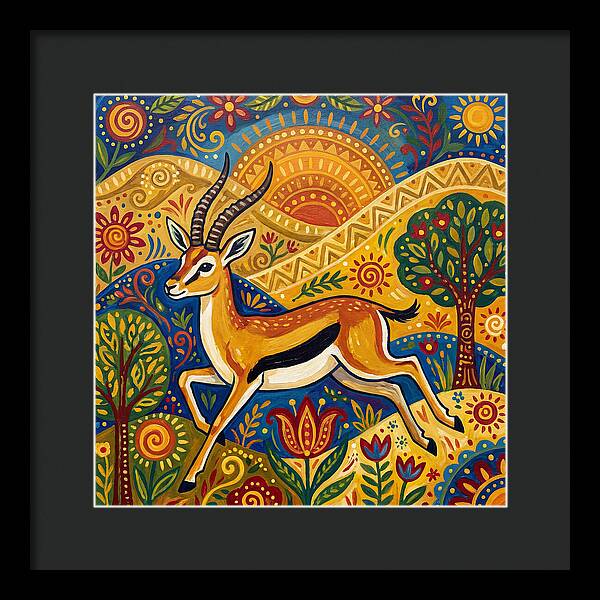 Thomson Gazelle In Vibrant Landscape