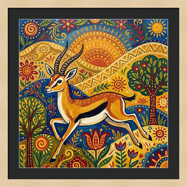 Thomson Gazelle In Vibrant Landscape