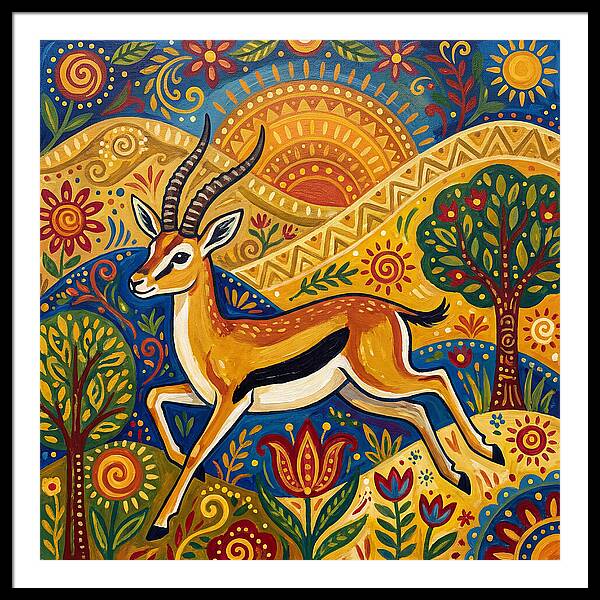 Thomson Gazelle In Vibrant Landscape