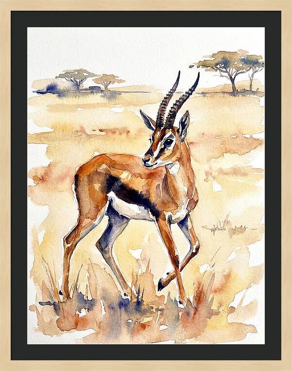 Thomson Gazelle In Watercolor