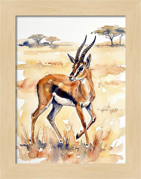 Thomson Gazelle In Watercolor