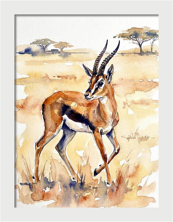 Thomson Gazelle In Watercolor