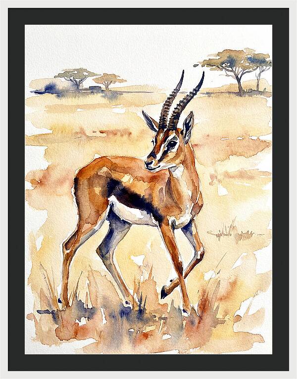 Thomson Gazelle In Watercolor