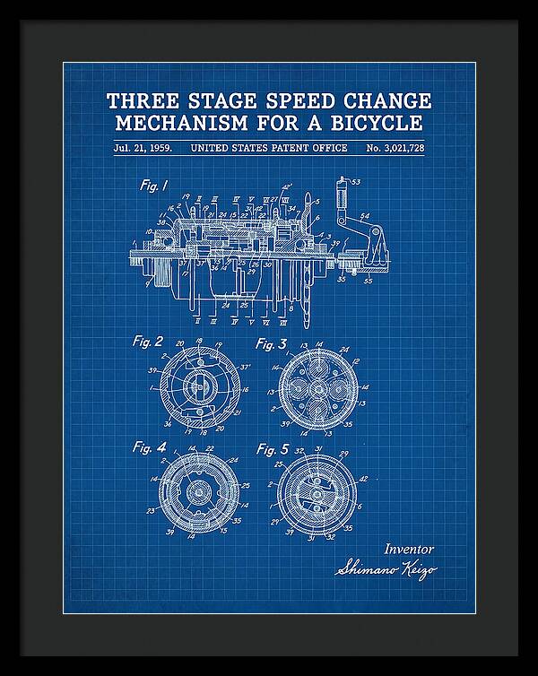 Three Stage Speed Change Mechanism For A Bicycle Shimano Blueprint Patent Us3021728a