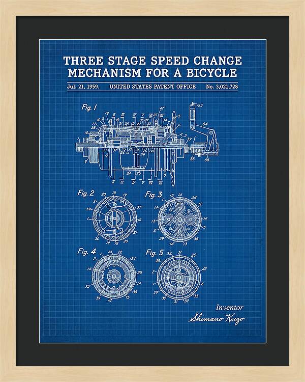 Three Stage Speed Change Mechanism For A Bicycle Shimano Blueprint Patent Us3021728a
