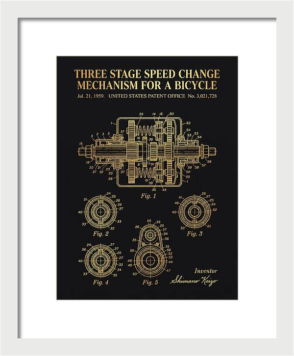 Three Stage Speed Change Mechanism For A Bicycle Shimano Gold Patent Us3021728a