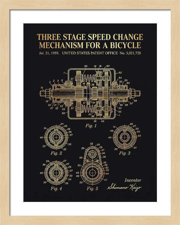 Three Stage Speed Change Mechanism For A Bicycle Shimano Gold Patent Us3021728a