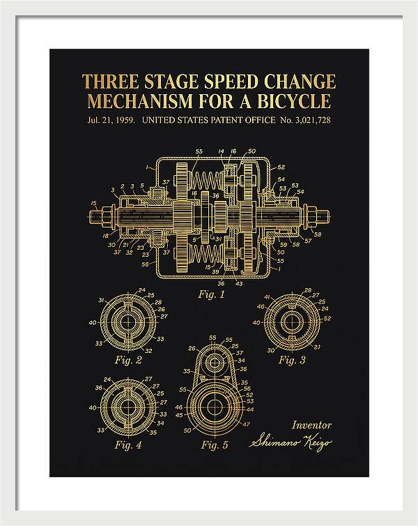Three Stage Speed Change Mechanism For A Bicycle Shimano Gold Patent Us3021728a