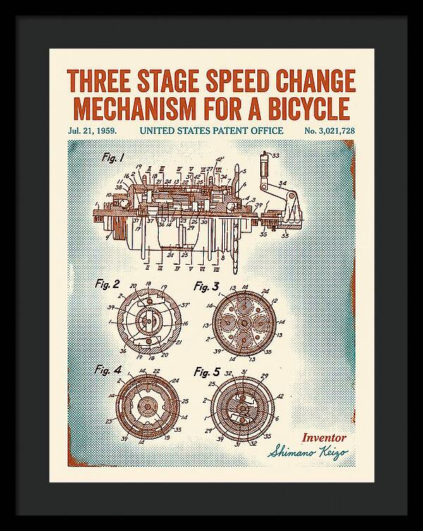 Three Stage Speed Change Mechanism For A Bicycle Shimano Retro Patent Us3021728a