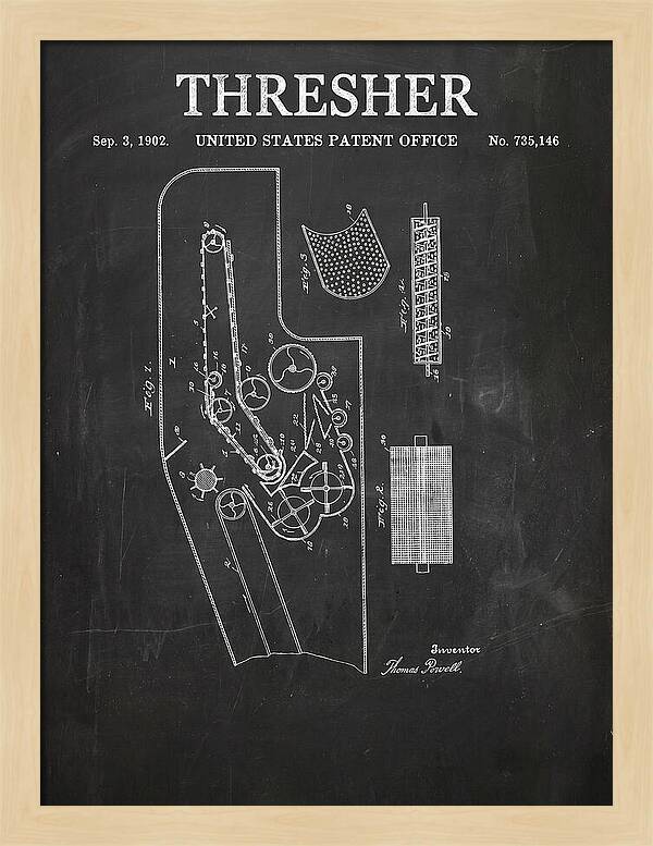 Thresher Chalkboard Patent Us735146a