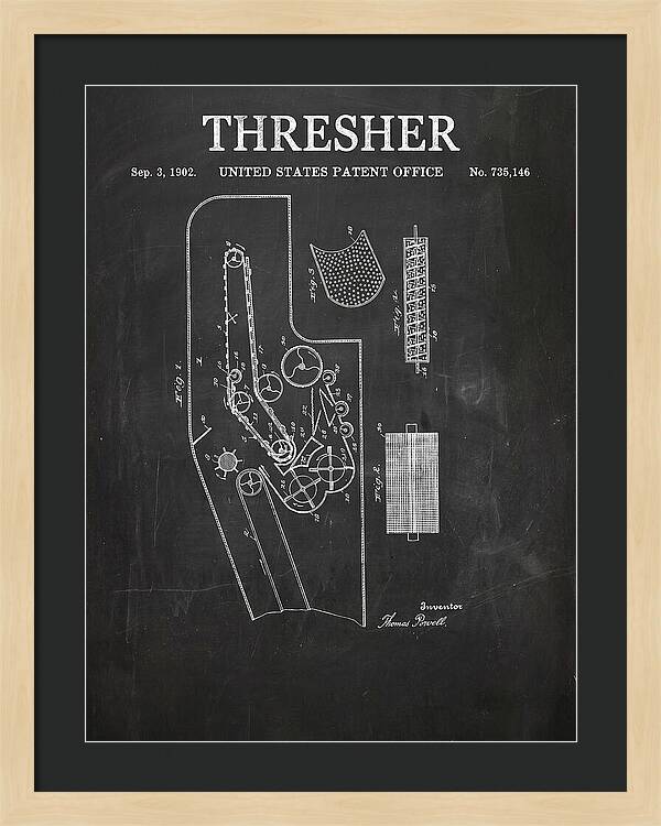 Thresher Chalkboard Patent Us735146a