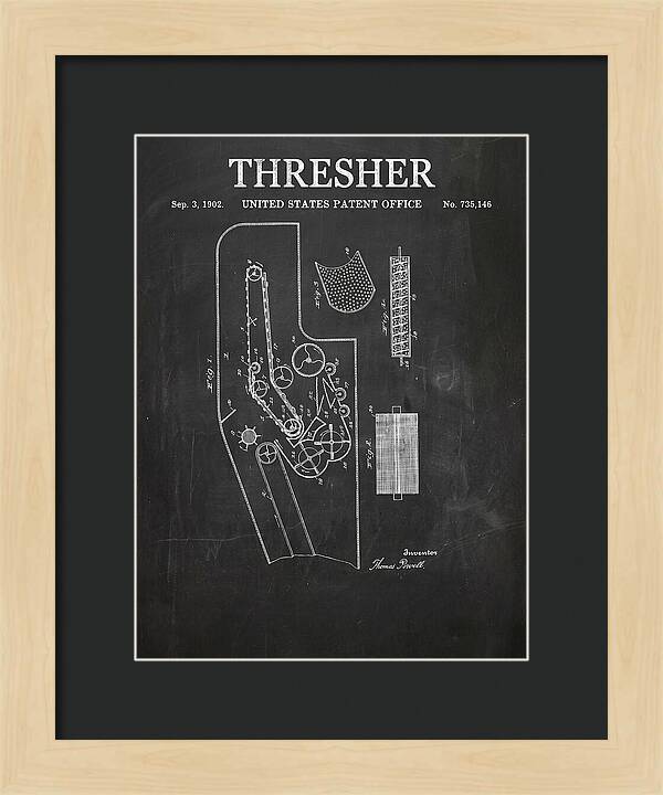 Thresher Chalkboard Patent Us735146a
