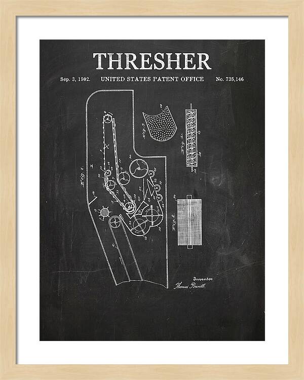 Thresher Chalkboard Patent Us735146a