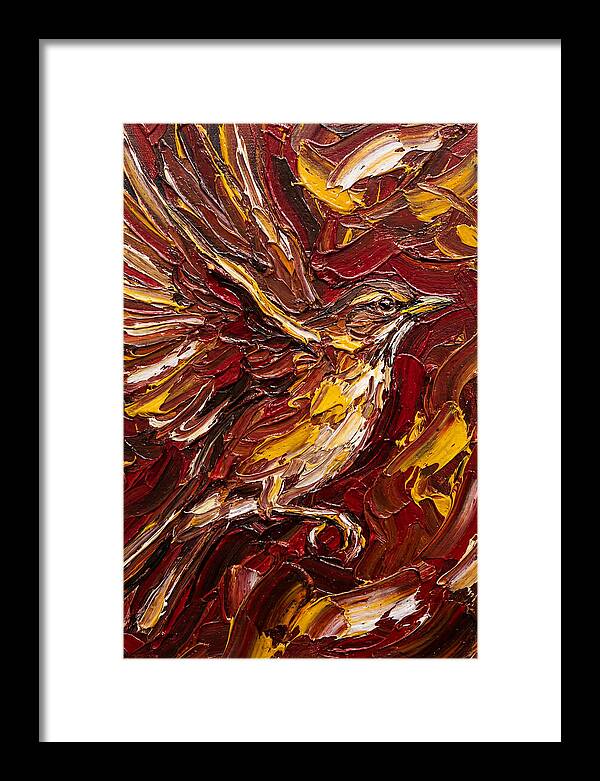 Thrush In Flight