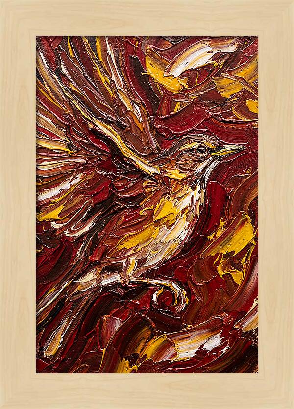 Thrush In Flight